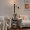 BAMGROW Floor Lamp with End Table, Side Table with Lamp