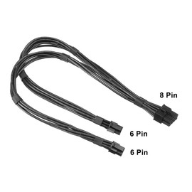 iHaospace Dual Mini 6 Pin to 8 Pin PCI Express Video Card Power Supply Cable for Mac Pro (1.1) (2.1) (3.1) (4.1) (5.1) PCI-e GPU Power Cable 30 cm