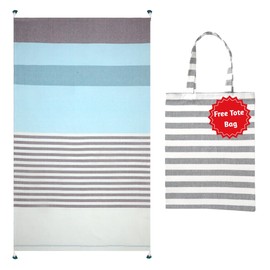 Folkulture Turkish Beach Towel with Tote Bag | Oversized (40 x 70) Quick Dry Bath Towels for Adults, Swimming Pool, Travel | Large Lightweight Beach Blanket Waterproof, Sandproof Beach Accessories