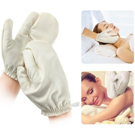 2 guantes de seda cruda Garshana, guantes de masaje ayurvédicos, guantes de seda cruda, guantes de cepillo de masaje seco, guantes exfoliantes, guantes de ducha de masaje para mujeres