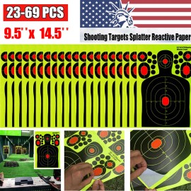 Unbranded 23-160pcs Shooting Targets Reactive Splatter Range Paper Target Gun Shoot Rifle - 160pcs