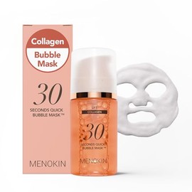 MENOKIN Mascarilla De Burbujas De 30 Segundos [Lift] - [Colágeno] Y Niacinamida En Microburbujas Para Antienvejecimiento, Aumentar La Elasticidad Y...
