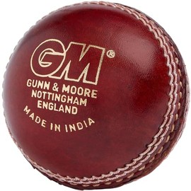 Gunn & Moore GM Leather Cricket Match Ball, Catalyst Grade 2, Red, Suitable for Children, Boys and Girls Aged 12 and Under