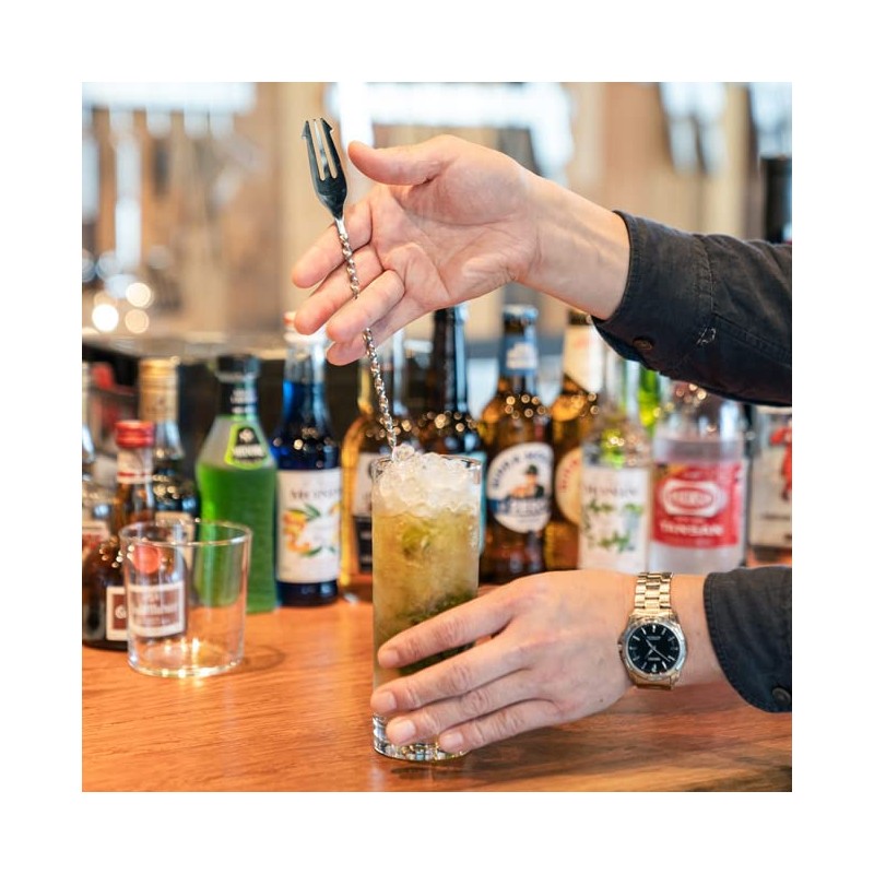 spiral bar spoon large right handed