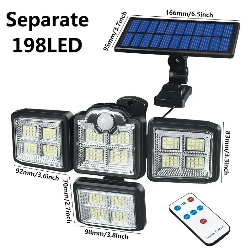 Solar Motion Sensor Wall Light for Outdoor Use – Adjustable
