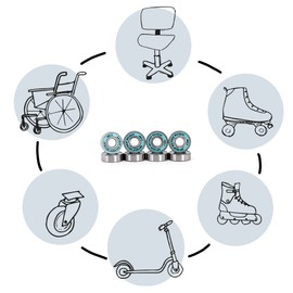 BTFL ABEC 9 Bearings for Roller Skates, Skateboards, Longboards and Scooters