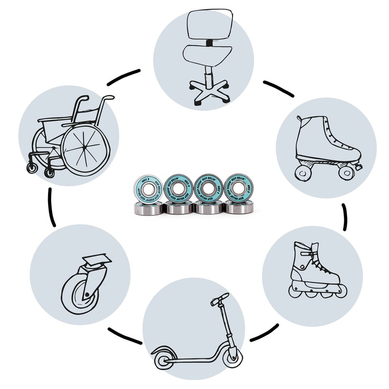 BTFL ABEC 9 Bearings for Roller Skates, Skateboards, Longboards and