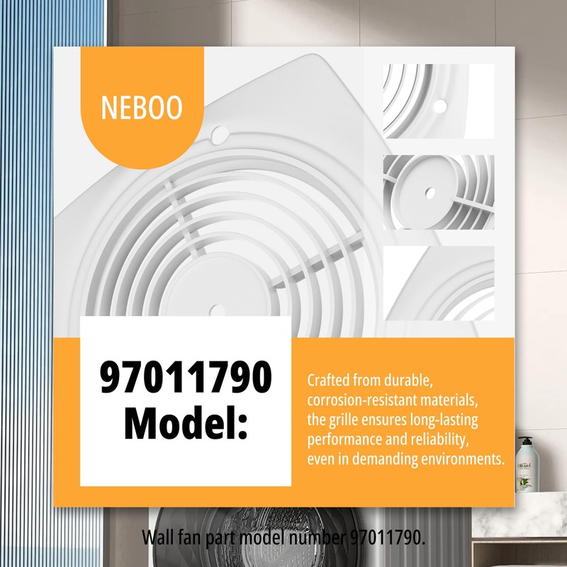 Compatible with Nutone Broan 97011790 Grille Wall Fans Part