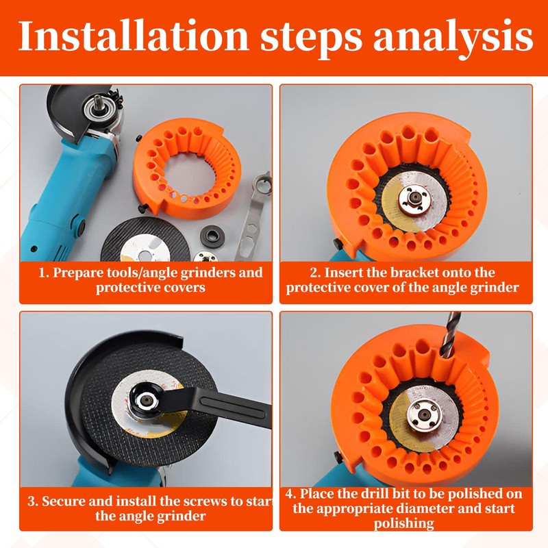 Drill Bit Sharpener, 1 Pcs Drill Sharpener, Angle Grinder Drill