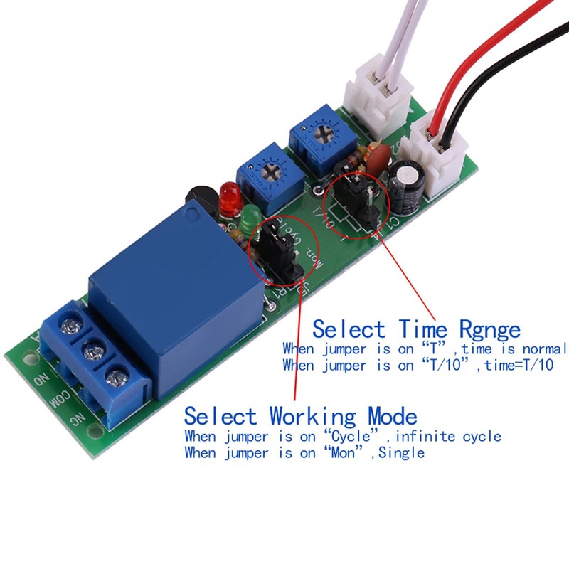 DC 12V Timer Switch Module - Adjustable Delay Turn Off