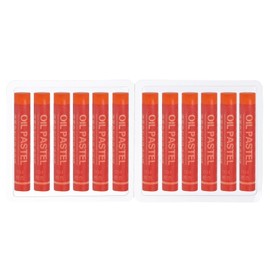 PATIKIL Orange Oil Pastels, 12 Pieces Soft Oil Pastels Creamy Pastel Pencils Art Supplies for Art Painting Drawing Mixing Graffiti for Artists Beginners