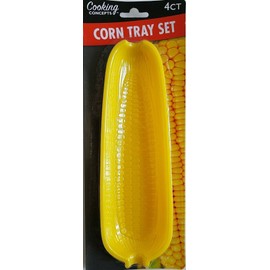 Cooking Concepts Corn on the Cob Tray Sets 9.5”L x 3”W x 1.3”H 4 Trays/Set