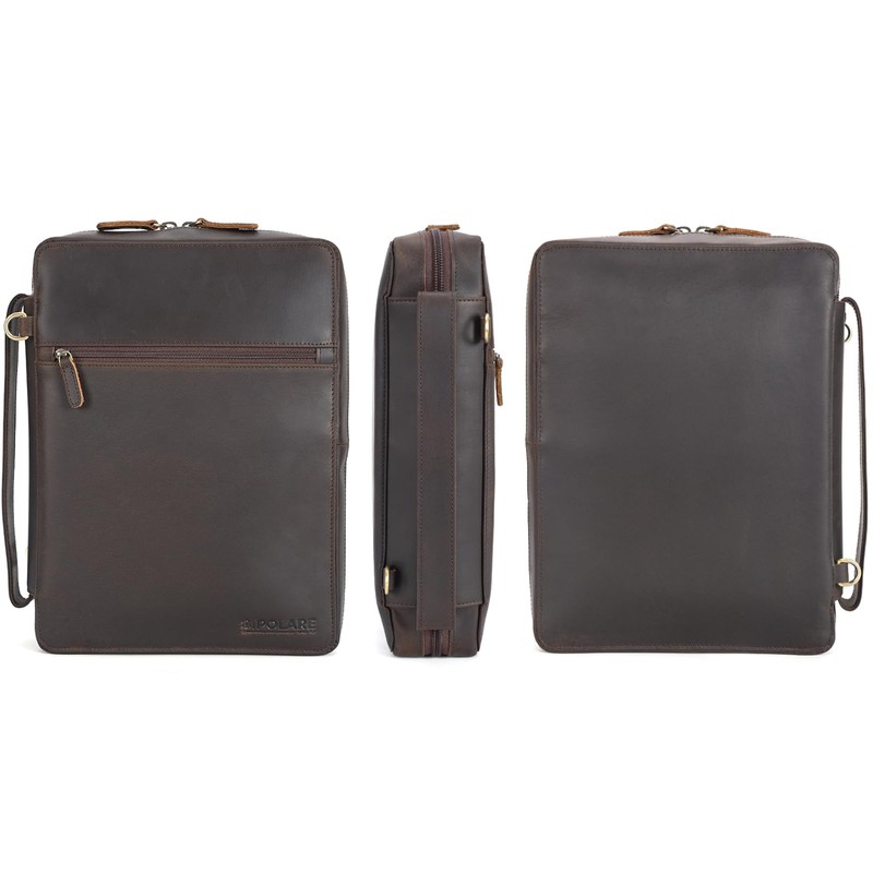 Polare Full Grain Cowhide Leather Bible Cover Church Bag Bible