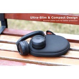 Ginsco Ginsco Case Compatible with JBL Tune 510BT Bluetooth Headphones, with JBL Tune 520BT/670NC Live 460NC, with Sony WH-CH520/510, Portable Travel Carrying Headphone Case for On Ear Headphones (Black)