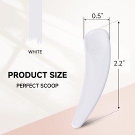 ZEJIA 100 PCS Mini Makeup Spatula, Plastic Cosmetic Spatula for Cosmetics, Creams, Mixing and Sampling(White)