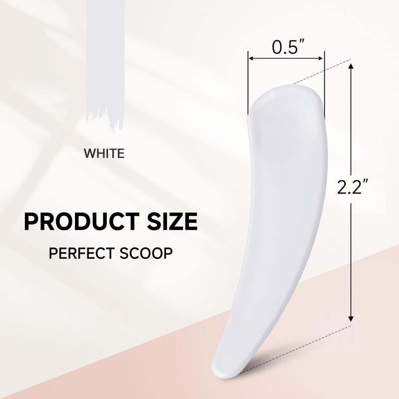 ZEJIA 100 PCS Mini Makeup Spatula, Plastic Cosmetic Spatula for