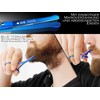 Bartschere BLUE TITANIUM Schnurrbart-Schere Nasenhaarschere mit Mikroverzahnung