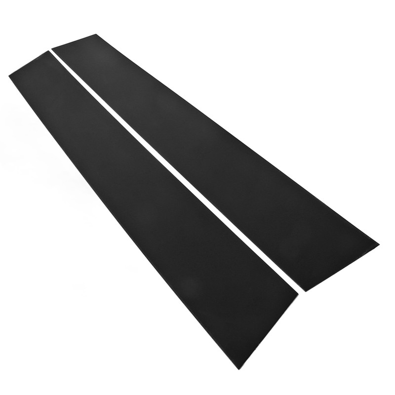6 Pcs Side Door Window Cover Gloss Black Mirror Effect