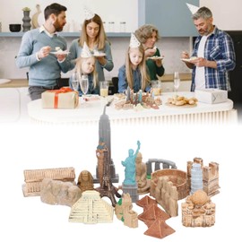 ZIZEV Juguetes del Antiguo Egipto, Juguetes Decorativos Duraderos en Miniatura de Edificios Antiguos, Texturas Claras, 17 Piezas Vívidas para Estantería