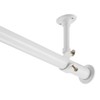 YunNephele Ceiling Curtain Rod 56-108 inch,Adjustable Metal Single Window Curtain