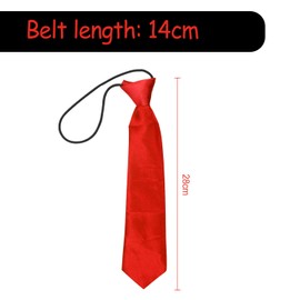 Luckious Children's Tie - Solid Color Elastic Children's Tie For School, Fashion, Wedding (Bright Red)