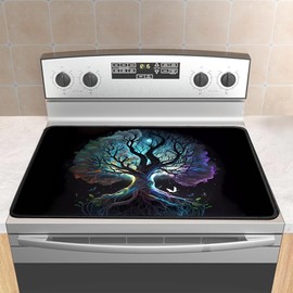 Stove Cover Stove Covers For Electric Stoves Foldable Multipurposeglass Top Protector Thick Natural Rubber Anti-Slip Coating Expands Usable Space (27.9inx20in) (Tree of Life33)