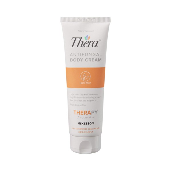 Thera Antifungal Body Cream (2% Miconazole Nitrate) Moisturizes Skin and Fights Athlete's Foot, Jock Itch, and Ringworm - 4 oz, 1 Count