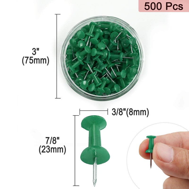 sourcing map 500 Pcs 3/8 Inch Map Push Pins Thumb