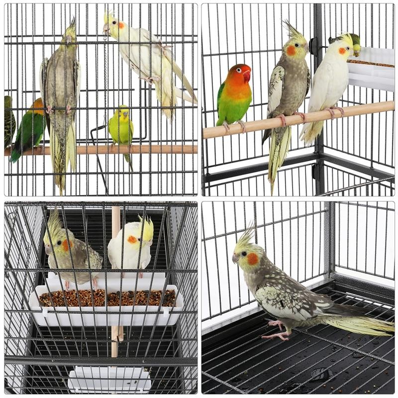 【All Size】Yaheetech 52″ H Large Parrot Cage Rolling Metal Bird