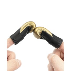 AQKILO Boxing Gloves Mini Finger Puppets, Knock Out Your Stress! Weird Stuff Random White Elephant Gifts, Gold - 2Pcs
