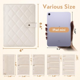 bipkonu Travel Jewelry Organizer Case, Teacher Appreciation Gifts for Women, Jewlery Storage Book Binder with Zipper Velvet Pouch Travel Essentials Christmas Gift for Women Girls Wife Mom, Beige