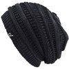 Fuzzy Lined Stretchy Cold Weather Toboggan Cap Slouchy Oversized Cable