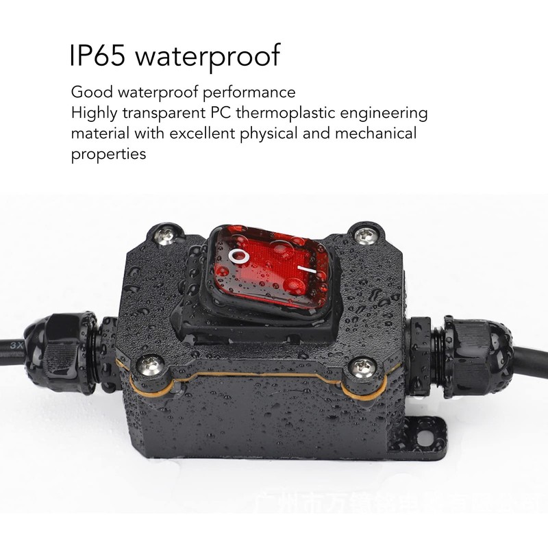 On Off Outdoor Toggle Switch, 25A Rated Current Inline Cord