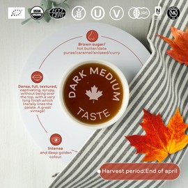 Escuminac Organic Canadian Maple Syrup – Great Harvest, Medium Rich Taste, 33.8 fl oz Family Size Bottle – 100% Pure, Grade A, Single Origin from Quebec