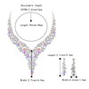 Clearine Wedding Bridal Jewellery Set Teardrop Rhinestone Cluster Statement Necklace
