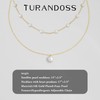 Turandoss Cultivate Pearl Necklace for Women Trendy, 14K Gold Plated