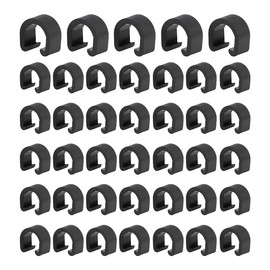 40 PCS Black Plastic Bicycle Clips, C-Clips Clamps, Mountain Bike Cable Clips Road Bicycle, Cord Housing Hose Guides Gear Bicycles Brake Cable Housing Hose