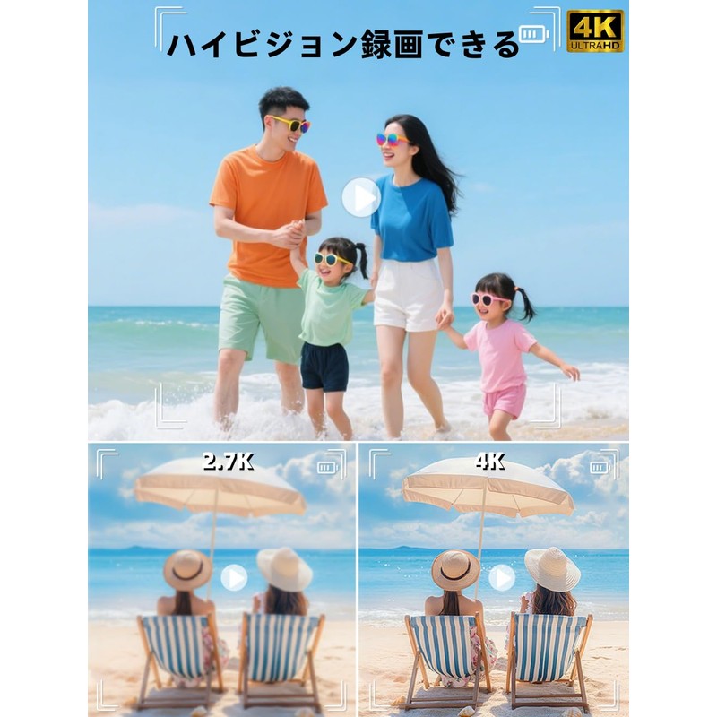 YULINJIA Ultra Compact Digital Camera 4K Mini Size Video Recording