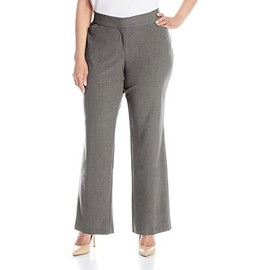 Briggs New York Women's Plus-Size Curvy Bistretch Short Length Pant, Heather Gray, 16WS