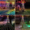 HELESIN Waterproof Christmas Tree Lighting with Stars, 2 m x