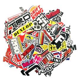 Unbranded 100PCS JDM Stickers Pack Helmet Car Motorcycle Racing Motocross Waterproof Decal