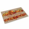 Happy Thanksgiving Front Door Mat Indoor Entrance, Pumpkin Maple Leaf