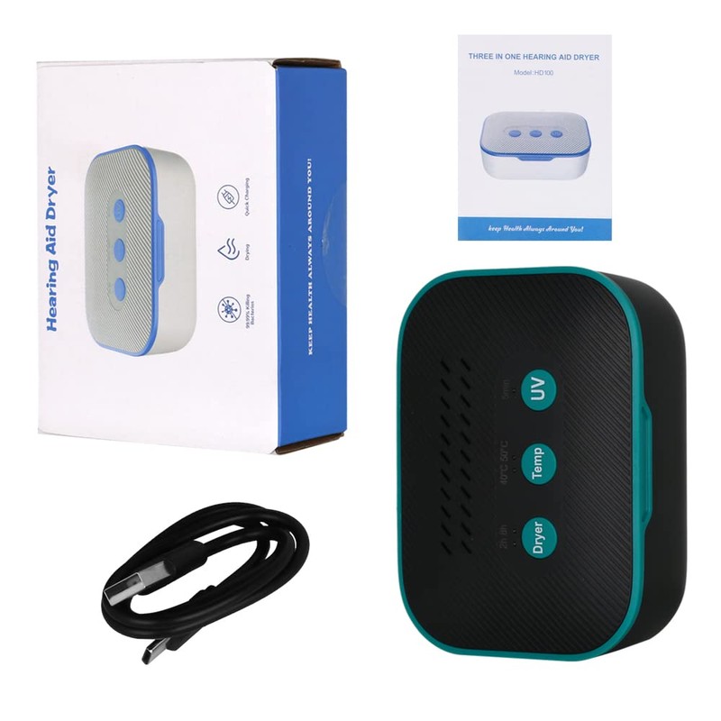 Multifunctional Automatic Hearing Aids Dryer Ultra Violet C(UVC) with 2