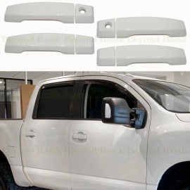 Torox For 2004-2024 Nissan Titan 4 Door Handle COVERS W/2KH W/o SMKH QAK GLACIER WHITE
