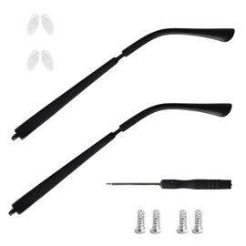 Glasses Arm Replacement Temples for Eyeglass Temple Arms Eyeglasses Parts DIY Universal Repair Kit, Easy to Replace (Matte Black)