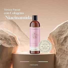Tonico Facial 500 ml Niacinamida, Colageno Hidrolizado - Collagenic Tnico Facial Hidratante Limpiador de Poros sustituto de agua micelar para el...   