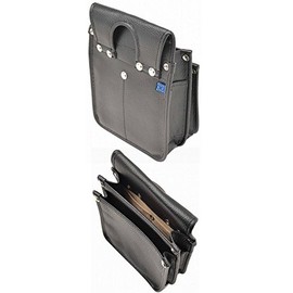 Marukin Seal 180003444 Leather Waist Bag with Inner Pocket, A, Black