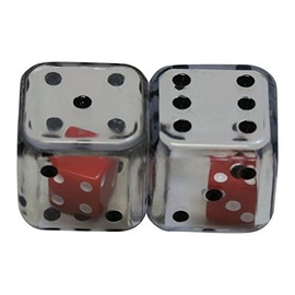 Image Mission KGS3271 Dice, Double Dice, 0.7 inches (19 mm), Clear