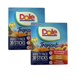 Dole Zero Sugar Powdered Drink Mix Tropical Variety Pack 2 Box Pack