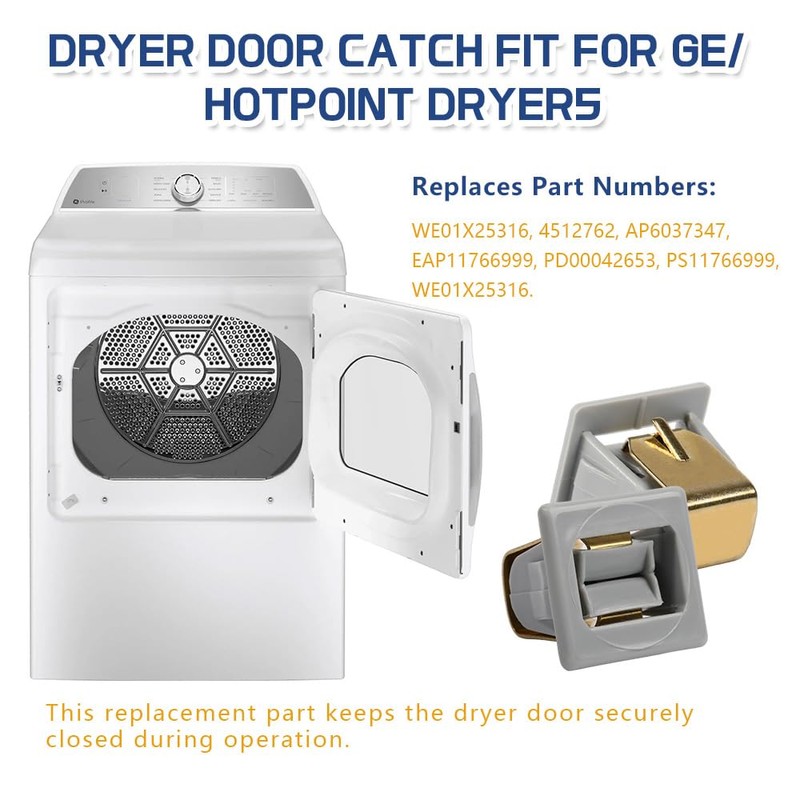 [Upgraded] WE01X25316 Dryer Door Latch fit for GE/Hotpoint Dryers, Replace